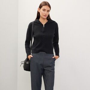 Area Stars NWT Nova Quarter-Zip‎ Sweater In Black
